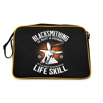 Forging Is Not a HobbySmith - Retro Bag - black/gold - Back