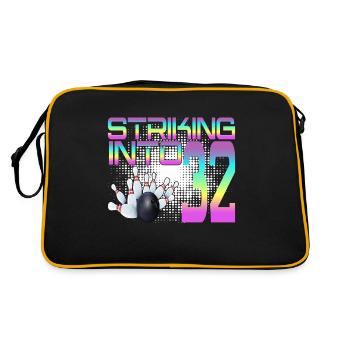 Frapper dans 32 Bowling Bowlers Fête du 32e anniversaire - Sac Retro - noir/or - Dos