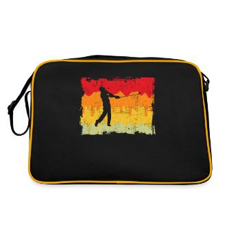 Golf Retro - Retro Tasche - Schwarz/Gold - Hinten