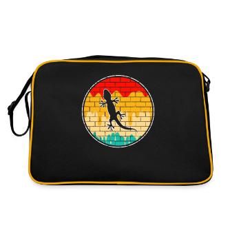 Lézard Rétro - Sac Retro - noir/or - Dos