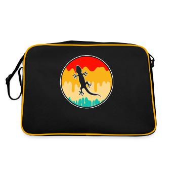 Lézard Rétro - Sac Retro - noir/or - Dos