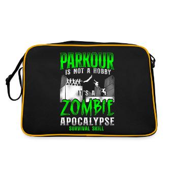 Parkour Free Running Traceur - Retro Bag - black/gold - Back