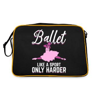 Ballet like a sport only harder - Retro Bag - black/gold - Back