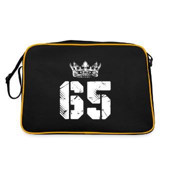 65 Number crown - Retro Bag - black/gold - Back