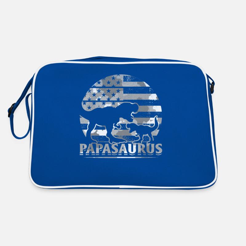 Papa Saurus Papa dinosaure avec américain Sac Retro