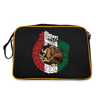 Quetzalcoatl Ouroboros Aztec Serpent Maya Ge - Retro Bag - black/gold - Back