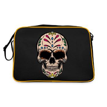 Quetzalcoatl Aztec Gothic Skull Goth Maya Inca G - Retro Bag - black/gold - Back