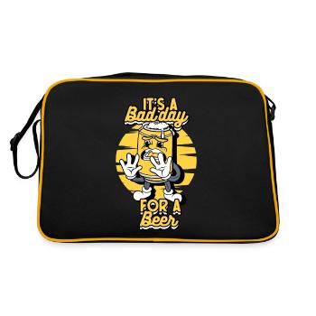 C’est une mauvaise journée pour une bière plus drôle - Sac Retro - noir/or - Dos