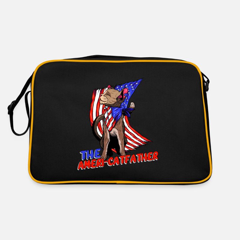 Ameri-catfather July 4 Independence Day Retro Bag