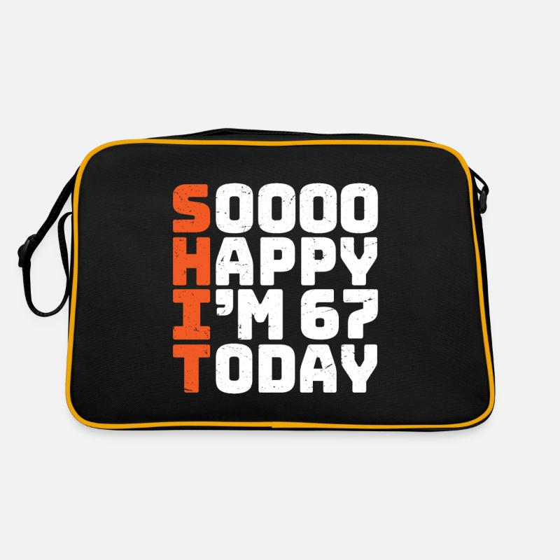 soooo happy i'm 67 Lustig 67. Geburtstag 67 Retro Tasche