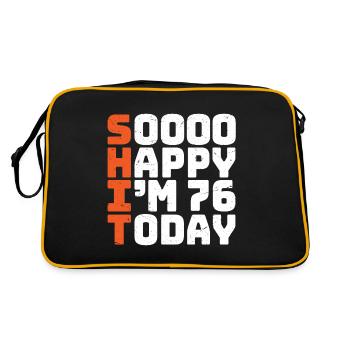 si heureux que j’ai 76 ans Drôle 76e anniversaire 76 - Sac Retro - noir/or - Dos