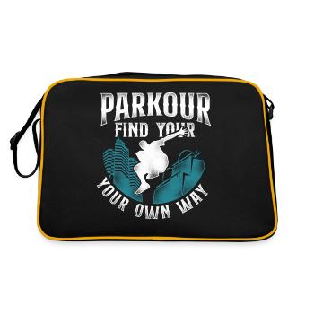 Parkour Free Running Traceur - Retro Bag - black/gold - Back