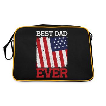 Meilleur papa patriotique de tous les temps Fête des Pères - Sac Retro - noir/or - Dos