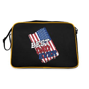 Meilleur papa patriotique de tous les temps Fête des Pères - Sac Retro - noir/or - Dos