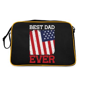 Meilleur papa patriotique de tous les temps Fête des Pères - Sac Retro - noir/or - Dos