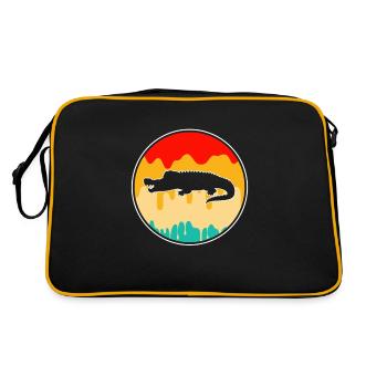 Crocodile Rétro - Sac Retro - noir/or - Dos