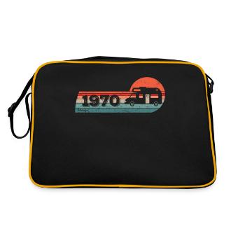 Camping-car Chauffeur Camping né en 1970 Anniversaire - Sac Retro - noir/or - Dos