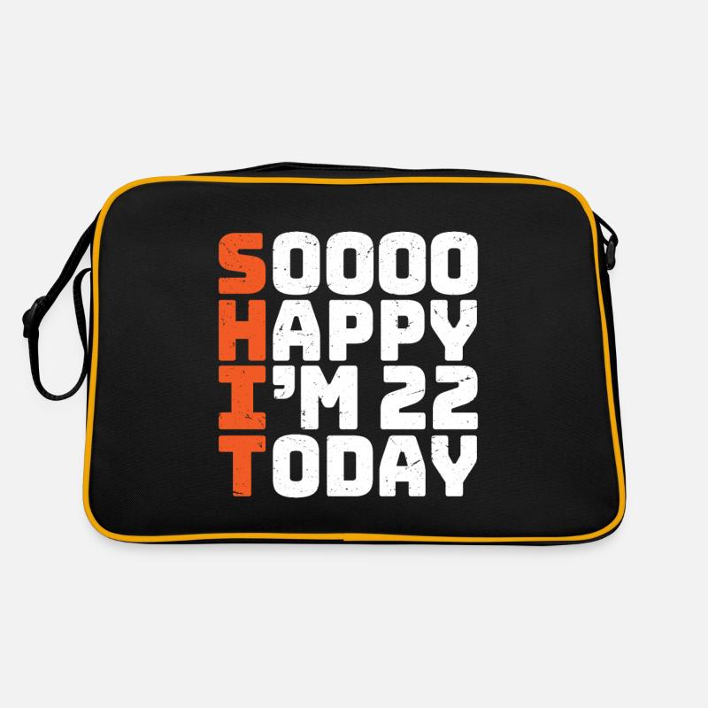 soooo happy i'm 22 Lustig 22. Geburtstag 22 Retro Tasche