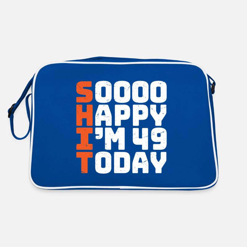 si heureux que j’ai 49 ans Drôle 49e anniversaire 49 Sac Retro