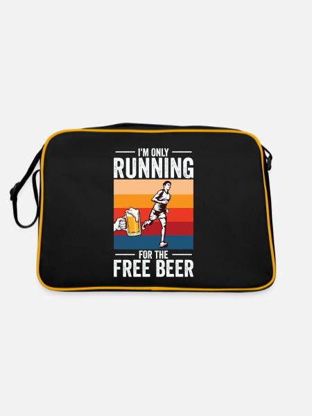 Jogger Runner Marathon Jogging Ski de fond - Sac Retro - noir/or - Dos