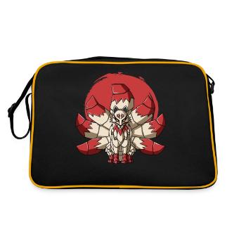 Cyborg Kitsune Nine Tailed Fox Cyber Punk Cyber Ge - Sac Retro - noir/or - Dos