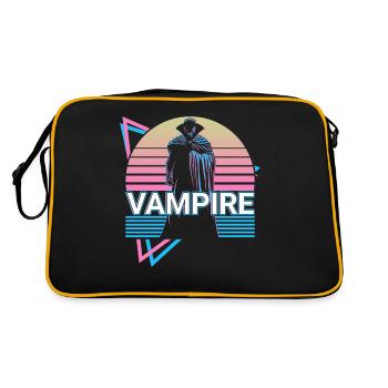 Vampire Halloween Bloodsucker Retro Gift - Retro Bag - black/gold - Back