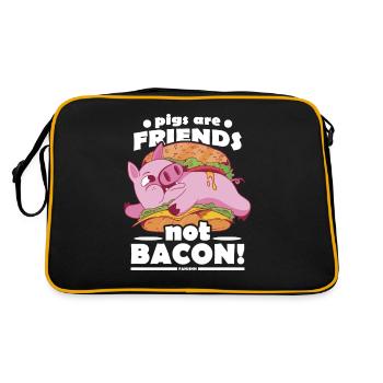 Cochon Cochon PorcLet Semer Des Cochons Cadeau - Sac Retro - noir/or - Dos