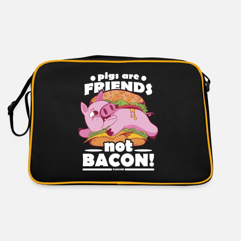 Schwein Schweinchen Ferkel Sau Schweine Geschenk Retro Tasche