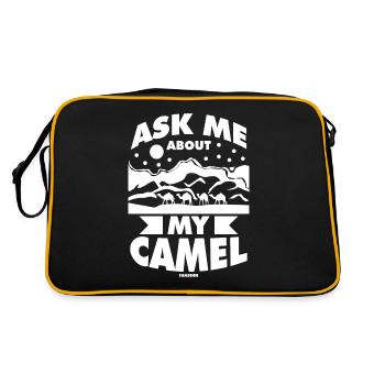 Posez-moi des questions sur mon chameau - Sac Retro - noir/or - Dos
