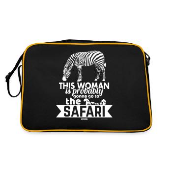 Voyage Safari Zebra Femme - Sac Retro - noir/or - Dos