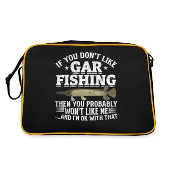 Wenn Sie nicht gerne in Gar Fishing sind, werden - Retro Tasche - Schwarz/Gold - Hinten