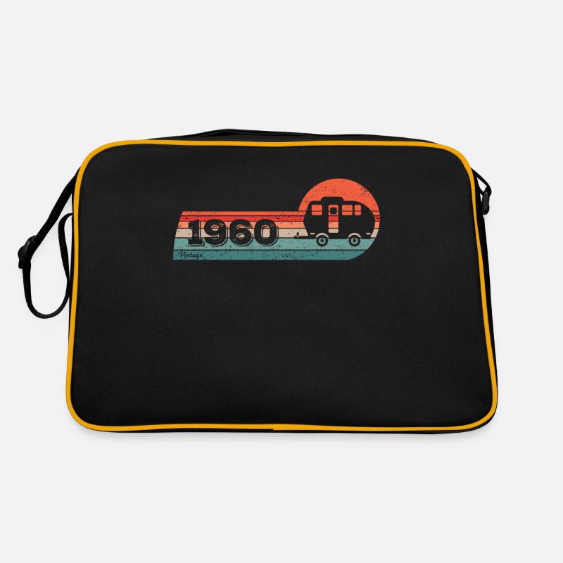 Camping Car Camping Né 1960 Anniversaire Sac Retro