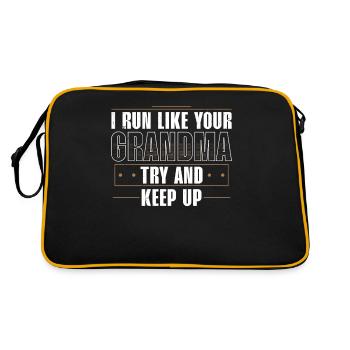 Je cours comme ta grand-mère - Essayez de suivre le rythme - Sac Retro - noir/or - Dos