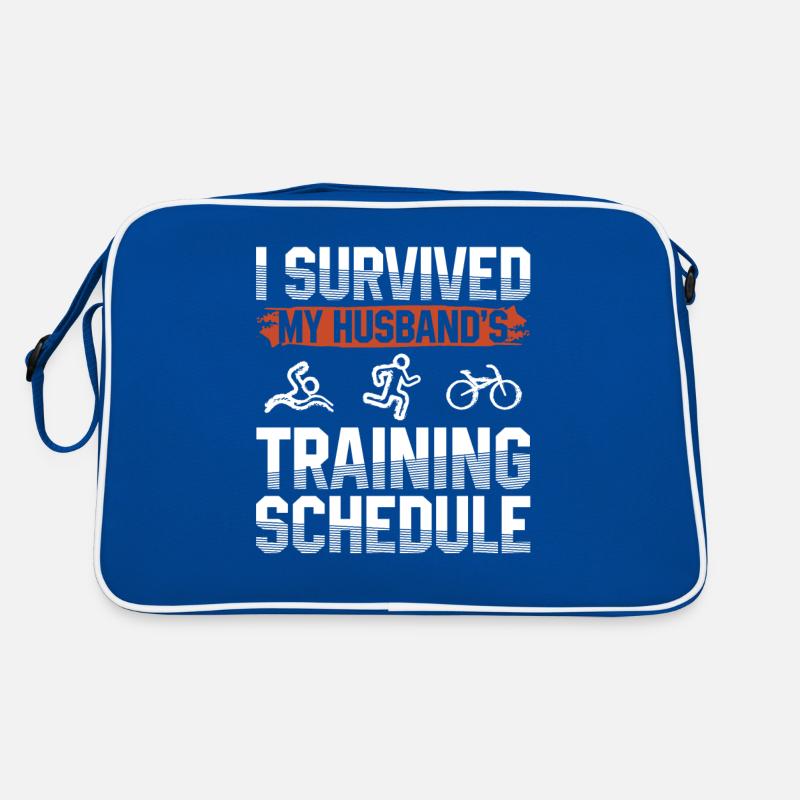 Überlebtes Training Des Ehemannes Triathlon Retro Tasche