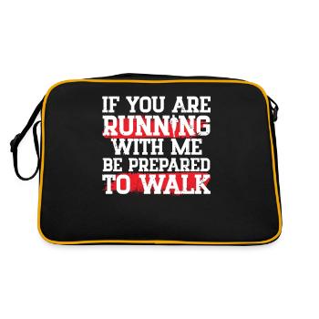 If Your Running With Me Prepared To Walk Runner - Retro Bag - black/gold - Back