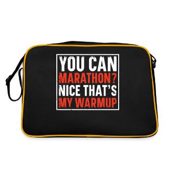 You can marathon? Nice That's My Warmup Runner - Retro Bag - black/gold - Back