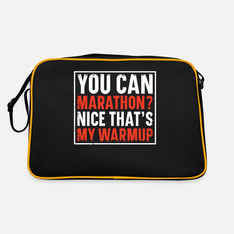 Du Kannst Marathon? Nice That's My Warmup Runner Retro Tasche