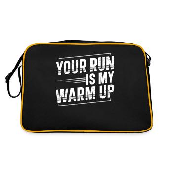 Votre course est mon sentier de marathon de coureur d’échauffement - Sac Retro - noir/or - Dos