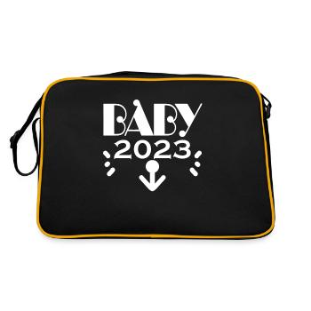 Grossesse Bébé enceinte 2023 - Sac Retro - noir/or - Dos