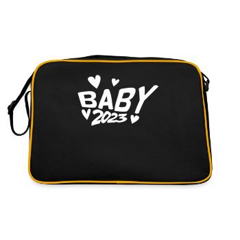 Grossesse Bébé enceinte 2023 - Sac Retro - noir/or - Dos