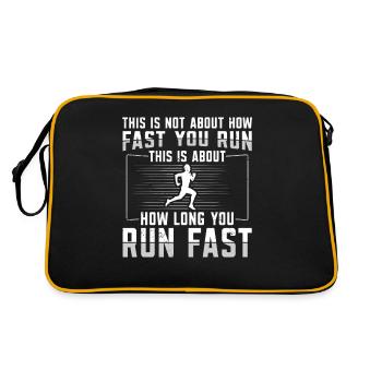 It's about how long you run Fast Runner - Retro Bag - black/gold - Back