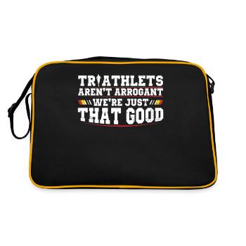 Triathletes are not arrogant triathlon - Retro Bag - black/gold - Back