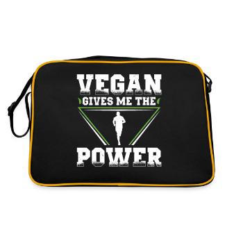 Vegan me donne le pouvoir Vegan Végétarien - Sac Retro - noir/or - Dos