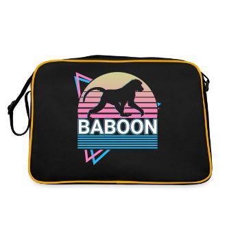 Baboon Retro Gift - Retro Bag - black/gold - Back