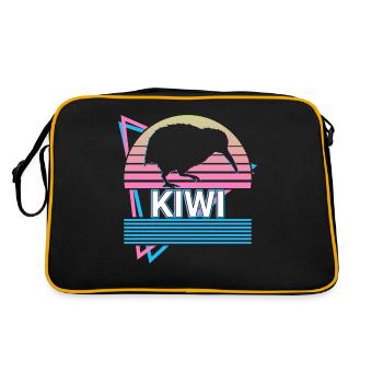 Kiwi Retro Cadeau - Sac Retro - noir/or - Dos