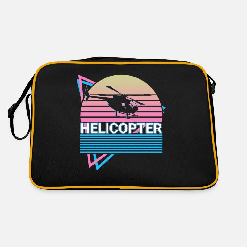 Hubschrauber Pilot Luftfahrt Retro Geschenk Retro Tasche