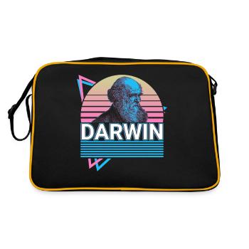 Charles Darwin Theory of Evolution Retro Gift - Retro Bag - black/gold - Back