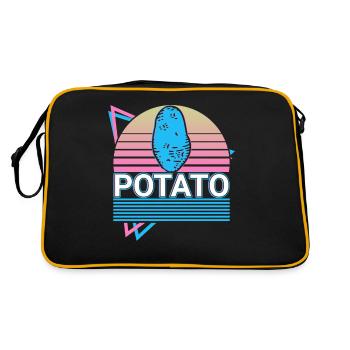 Cadeau rétro pomme de terre - Sac Retro - noir/or - Dos