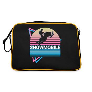 Snowmobile Retro Gift - Retro Bag - black/gold - Back