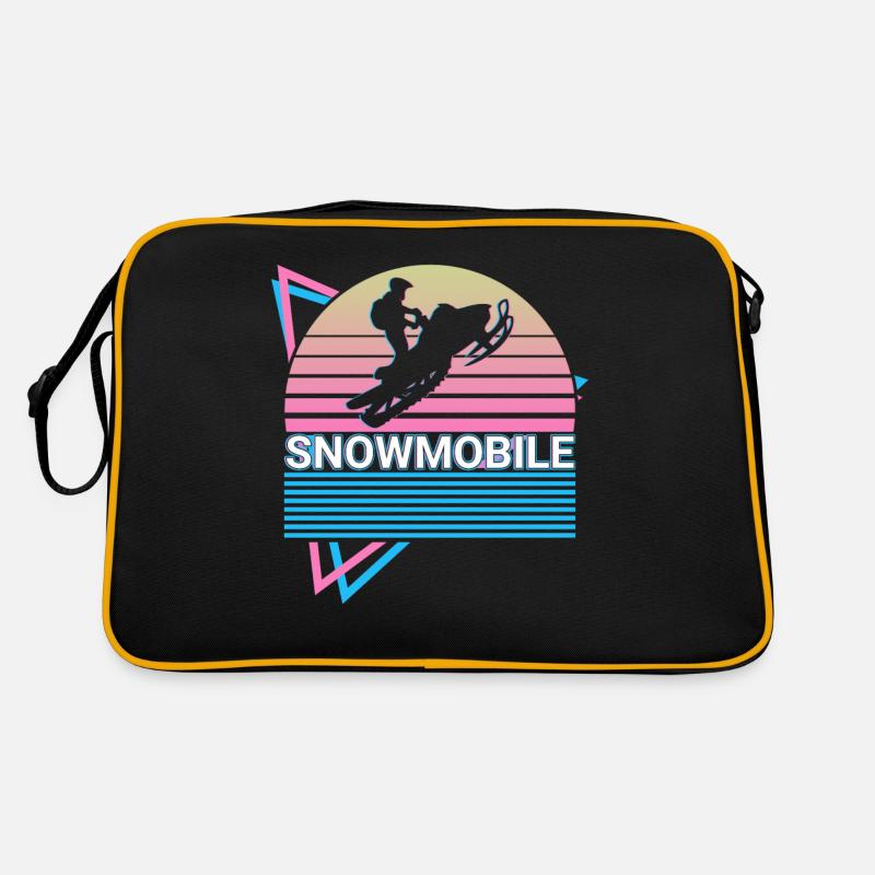 Schneemobil Retro Geschenk Retro Tasche